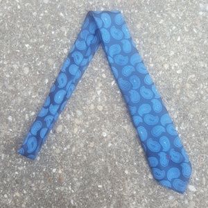 Christian Dior Blue Paisley Mens Neck Tie